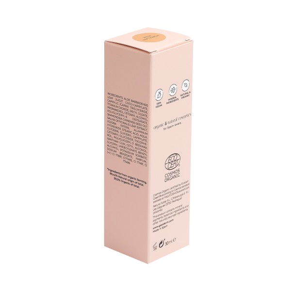 Base Líquida Rosa Porcelana con Protección Solar SPF20 (Natural, Orgánico y Vegano)