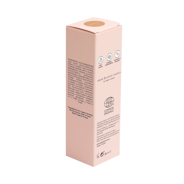 Base Líquida Caramelo Tostado con Protección Solar SPF20 (Natural, Orgánico y Bio)